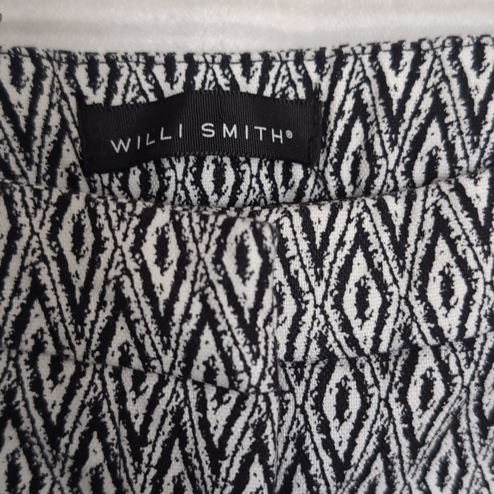 Willi Smith Black White Geometric Dress Pant Size 6 - Picture 2 of 7